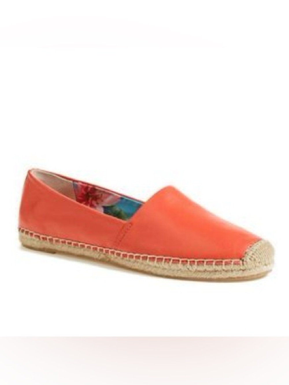 Sam Edelman Size 10 Lynn Orange Leather Slip-On Espadrilles
